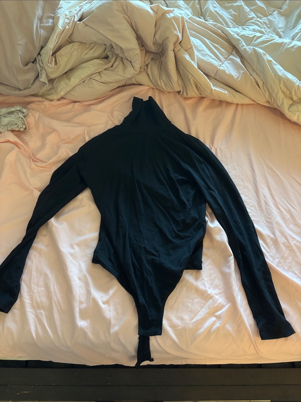 Madewell Black Long-Sleeve Turtleneck Bodysuit